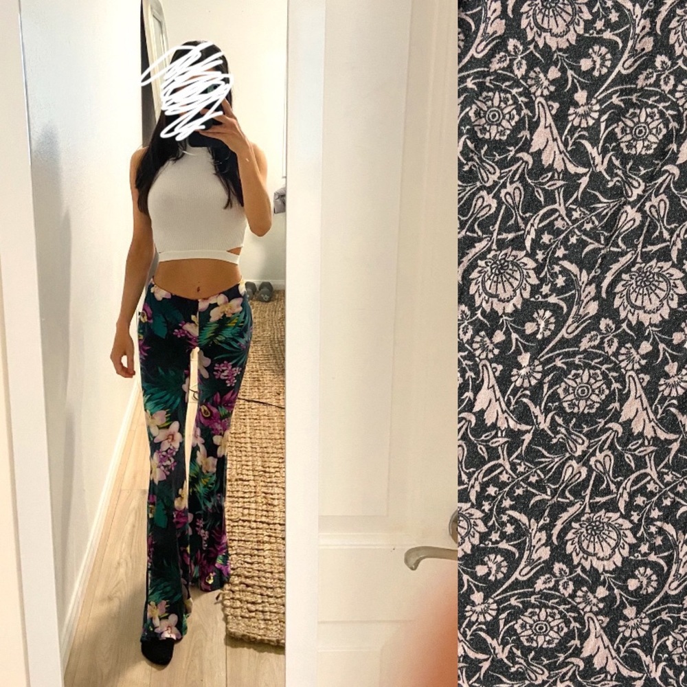 Paisley Michael Lauren Flare pant xs 00 charcoal pink